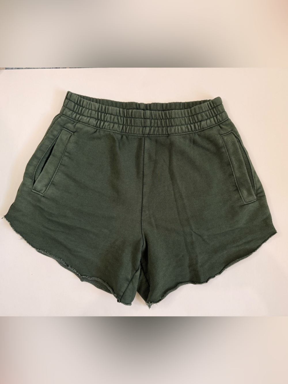 aerie Olive Green Elastic Waist Athletic Shorts